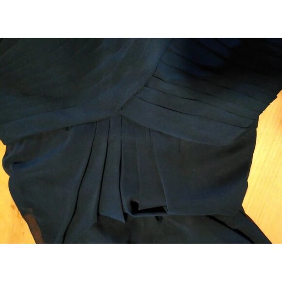 Azazie Womens Sz C 10 Dress Formal Prom Dark Blue Sleeveless Maxi Flowy Back Zip - Picture 7 of 7